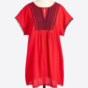 J.CREW Factory G5221 Embroidered Pom-Pom Tunic - Size S - NWT - Rt $69.50